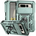 thumbnail image 1 of JTCASES for Google Pixel Fold Case, Heavy Duty Protection Magnetic Car Mount Rotating Stand [Slide Camera Window] Rugged Shockproof Anti-fall Shell for Google Pixel Fold, Darkgreen, 1 of 9