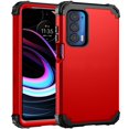 thumbnail image 1 of JTCASES for Motorola Moto Edge 2021 Case, Drop Resistant Corners, Wireless Charging, Heavy Duty Shockproof Hybrid Hard PC Bumper, Camera Protection, Skin-feel Anti-scratch Tough Cover,  Red, 1 of 7