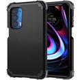 thumbnail image 1 of JTCASES for Motorola Moto Edge 2021 Case, Drop Resistant Corners, Wireless Charging, Heavy Duty Shockproof Hybrid Hard PC Bumper, Camera Protection, Skin-feel Anti-scratch Tough Cover, Black, 1 of 7