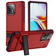thumbnail image 1 of JTCASES for Motorola Moto Edge+ 2023 Case, Foldable Kickstand Heavy Duty Protective Rugged Hybird Anti-slip Shockproof/Drop Resistant PC TPU Shell for Motorola Moto Edge+ 2023, Red, 1 of 7