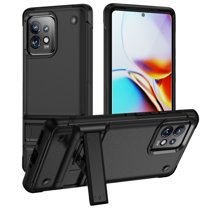 JTCASES for Motorola Moto Edge  2023 Case, Foldable Kickstand Heavy Duty Protective Rugged Hybird Anti-slip Shockproof/Drop Resistant PC TPU Shell for Motorola Moto Edge  2023, Black