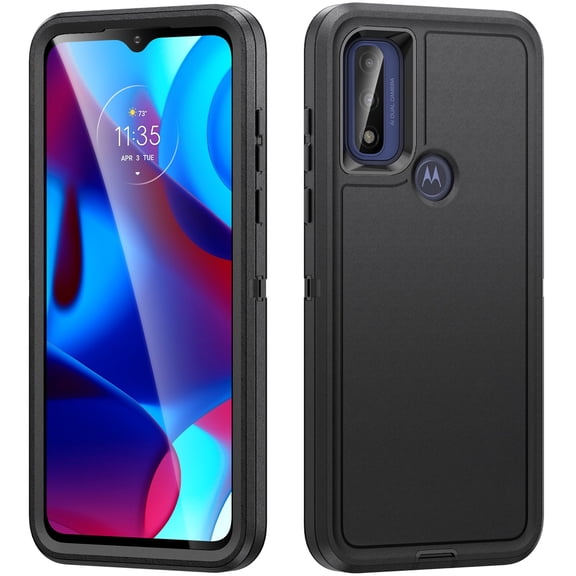 JTCASES for Motorola Moto G 5G 2023 Case, Shockproof Anti-drop PC Frame Anti-slip Strip Silicone Back Shell Rugged Anti-scratch for Motorola Moto G 5G 2023 (6.5") - Black