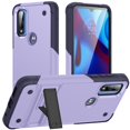 thumbnail image 1 of JTCASES for Motorola Moto G Pure(2022) Case, Foldable Kickstand Heavy Duty Protective Rugged Hybird Anti-slip Shockproof/Drop Resistant PC TPU Shell, Lightpurple, 1 of 7