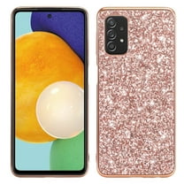 JTCASES for Samsung Galaxy A13 4G Case, Glitter Bling Backplane Soft Silicone for Girls Women Shockproof Anti-Slip Protective Cover Compatible with Samsung Galaxy A13 4G, Rosegold