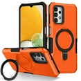 thumbnail image 1 of JTCASES for Samsung Galaxy A13 5G Case, Lens Protective Frame Foldable Rotating Bracket 2-layer Anti-fall Shockproof Anti-scratch Rugged Shell for Samsung Galaxy A13 5G, Orange, 1 of 9