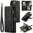 thumbnail image 1 of JTCASES for Samsung Galaxy A13 5G Wallet Case with Zipper Purse Card Holders Flip Stand Wrist Strap Magnetic Closure PU Leather Anti-scratch Support Wireless Charging Drop Resistant Shell, Black, 1 of 10
