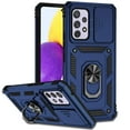thumbnail image 1 of JTCASES for Samsung Galaxy A13 Case, Heavy Duty Protection Magnetic Car Mount Rotating Stand [Slide Camera Window] Rugged Shockproof Anti-fall Shell for Samsung A13, Blue, 1 of 9