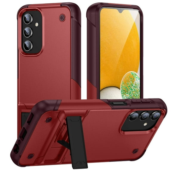 JTCASES for Samsung Galaxy A14 5G Case, Foldable Kickstand Heavy Duty Protective Rugged Hybird Anti-slip Shockproof/Drop Resistant PC TPU Shell for Samsung Galaxy A14 5G, Red