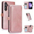 thumbnail image 1 of JTCASES for Samsung Galaxy A14 5G Wallet Case, Detachable Back Magnetic Closure 2-in-1 Shockproof Purse Cover with Card Slots, Faux PU Leather Flip Stand Wristlet Strap Shockproof Cover, Rosegold, 1 of 10
