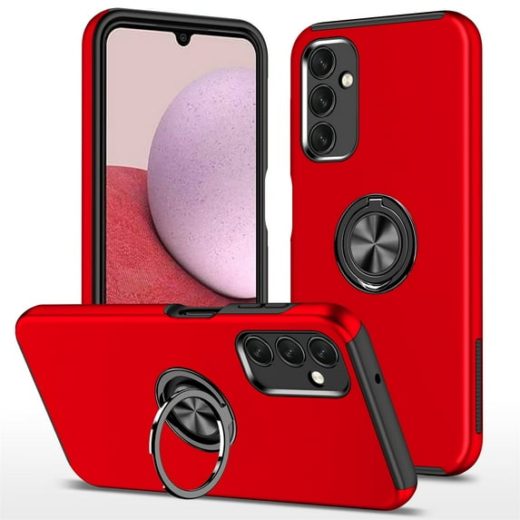 JTCASES for Samsung Galaxy A23 Case, Car Mount Bracket 2-layer Hybird Shockproof PC TPU Anti-fall Slim Fit Lightweight Magnetic Cover for Samsung Galaxy A23 - Red