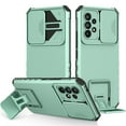thumbnail image 1 of JTCASES for Samsung Galaxy A23 Case, Sliding Camera Cover & Foldable Kickstand Shockproof Corners Anti-fall Rugged Anti-slip PC TPU Heavy Duty Protective Hybitd Shell - Lightblue, 1 of 12