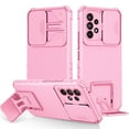 thumbnail image 1 of JTCASES for Samsung Galaxy A23 Case, Sliding Camera Cover & Foldable Kickstand Shockproof Corners Anti-fall Rugged Anti-slip PC TPU Heavy Duty Protective Hybitd Shell - Pink, 1 of 12