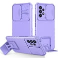 thumbnail image 1 of JTCASES for Samsung Galaxy A23 Case, Sliding Camera Cover & Foldable Kickstand Shockproof Corners Anti-fall Rugged Anti-slip PC TPU Heavy Duty Protective Hybitd Shell - Purple, 1 of 12
