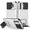 thumbnail image 1 of JTCASES for Samsung Galaxy A24 Case, Sliding Camera Cover & Foldable Kickstand Shockproof Corners Anti-fall Rugged Anti-slip PC TPU Heavy Duty Protective Hybitd Shell - White, 1 of 12