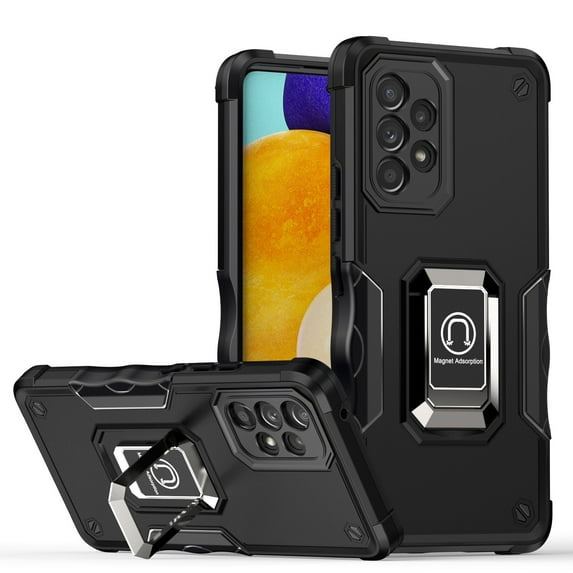 JTCASES for Samsung Galaxy A33 5G Case, Support Magnetic Car Mount Adjustable Bracket Non-slipping 2-Layer Shockproof Drop Resistant Heavy Duty Protective Slim Shell, Black