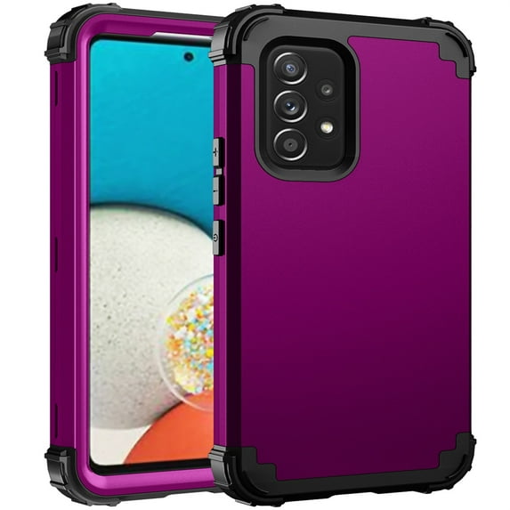 JTCASES for Samsung Galaxy A42 5G Case, Drop Resistant Corners, Wireless Charging, Heavy Duty Shockproof Hybrid Hard PC Bumper, Camera Protection, Skin-feel Anti-scratch Tough Cover, Purple
