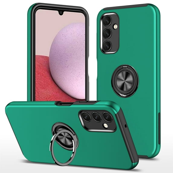 JTCASES for Samsung Galaxy A51 Case, Car Mount Bracket 2-layer Hybird Shockproof PC TPU Anti-fall Slim Fit Lightweight Magnetic Cover for Samsung Galaxy A51(6.5" 2020) - Darkgreen