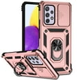 thumbnail image 1 of JTCASES for Samsung Galaxy A52 5G Case, Heavy Duty Protection Magnetic Car Mount Rotating Stand [Slide Camera Window] Rugged Shockproof Anti-fall Shell for Samsung A52 5G, Rosegold, 1 of 9