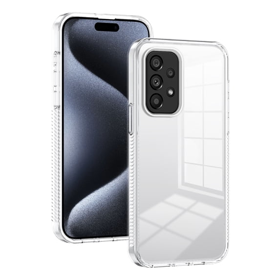 JTCASES for Samsung Galaxy A53 Case, Crystal-clear Transparent Backplane Anti-slip Plating Frame Military Grade Drop Resistant Shockproof for Samsung Galaxy A53(6.5" 2022), Clear