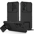 thumbnail image 1 of JTCASES for Samsung Galaxy A53 Case, Sliding Camera Cover & Foldable Kickstand Shockproof Corners Anti-fall Rugged Anti-slip PC TPU Heavy Duty Protective Hybitd Shell - Black, 1 of 12