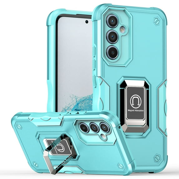JTCASES for Samsung Galaxy A54 5G Case, Support Magnetic Car Mount Adjustable Bracket Non-slipping 2-Layer Shockproof Drop Resistant Heavy Duty Protective Slim Shell, Mint