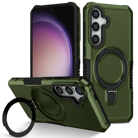 JTCASES for Samsung Galaxy Note 20 Case, Lens Protective Frame Foldable Rotating Bracket 2-layer Anti-fall Shockproof Anti-scratch Rugged Shell for Samsung Galaxy Note 20, Darkgreen
