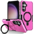 thumbnail image 1 of JTCASES for Samsung Galaxy Note 20 Case, Lens Protective Frame Foldable Rotating Bracket 2-layer Anti-fall Shockproof Anti-scratch Rugged Shell for Samsung Galaxy Note 20, Pink, 1 of 9
