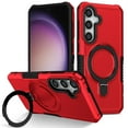 thumbnail image 1 of JTCASES for Samsung Galaxy Note 20 Case, Lens Protective Frame Foldable Rotating Bracket 2-layer Anti-fall Shockproof Anti-scratch Rugged Shell for Samsung Galaxy Note 20, Red, 1 of 9