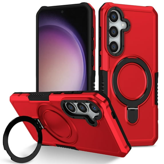 JTCASES for Samsung Galaxy Note 20 Case, Lens Protective Frame Foldable Rotating Bracket 2-layer Anti-fall Shockproof Anti-scratch Rugged Shell for Samsung Galaxy Note 20, Red