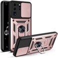 thumbnail image 1 of JTCASES for Samsung Galaxy S20 Ultra Case with Sliding Lens Window Magnetic Car Mount Rotating Kickstand Hybird 3-layer Non-slipping Military-grade Protection Shell, Rosegold, 1 of 8