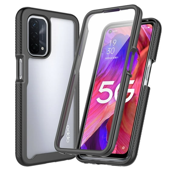 JTCASES for Samsung Galaxy S20FE Case with Built-in Screen Protector, 2-Layer Shockproof Back Shell Rugged PC Soft Silicone Bumper Drop Resistant Transparent No-slip Cover, Black