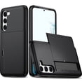 thumbnail image 1 of JTCASES for Samsung Galaxy S21 FE Case with Hidden Card Slot[Up to 2] Shockproof Silicone Bumper Rugged Cover Drop Resistant Slim Hybird for Samsung Galaxy S21 FE Anti-scratch, Black, 1 of 10