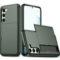 thumbnail image 1 of JTCASES for Samsung Galaxy S21 FE Case with Hidden Card Slot[Up to 2] Shockproof Silicone Bumper Rugged Cover Drop Resistant Slim Hybird for Samsung Galaxy S21 FE Anti-scratch, Armygreen, 1 of 10