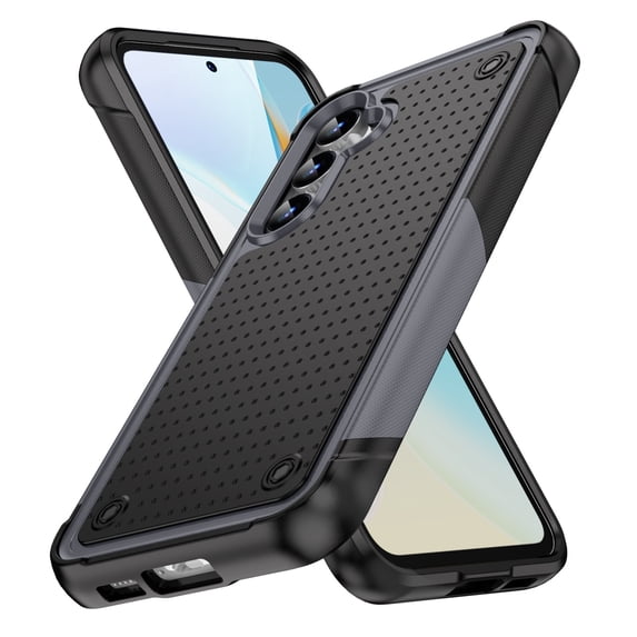 JTCASES for Samsung Galaxy S21 FE Case, Hybird PC TPU Anti-slip, Shockproof Bumper, Military Drop Resistant, Rugged Heacy Duty Full Body Protective Shell for S21 FE, Slim Fit for Girls Men,Gray