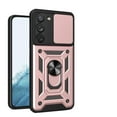 thumbnail image 1 of JTCASES for Samsung Galaxy S21 FE Case with Sliding Lens Window Magnetic Car Mount Rotating Kickstand Hybird 3-layer Non-slipping Military-grade Protection Shell, Rosegold, 1 of 9