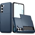 thumbnail image 1 of JTCASES for Samsung Galaxy S21 Plus Case with Hidden Card Slot[Up to 2] Shockproof Silicone Bumper Rugged Cover Drop Resistant Slim Hybird for Samsung Galaxy S21 Plus Anti-scratch, Darkblue, 1 of 10