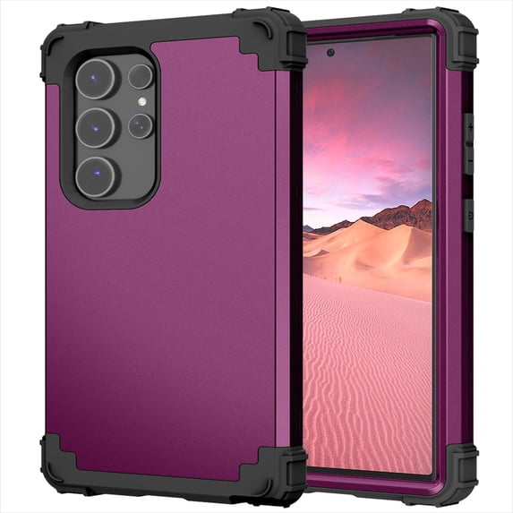 JTCASES for Samsung Galaxy S21 Ultra Case, Drop Resistant Corners, Wireless Charging, Heavy Duty Shockproof Hybrid Hard PC Bumper, Camera Protection, Skin-feel Anti-scratch Tough Cover, Purple