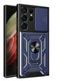 thumbnail image 1 of JTCASES for Samsung Galaxy S21 Ultra Case with Sliding Lens Window Magnetic Car Mount Rotating Kickstand Hybird 3-layer Non-slipping Military-grade Protection Shell, Blue, 1 of 9