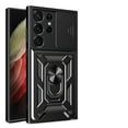 thumbnail image 1 of JTCASES for Samsung Galaxy S21 Ultra Case with Sliding Lens Window Magnetic Car Mount Rotating Kickstand Hybird 3-layer Non-slipping Military-grade Protection Shell, Black, 1 of 9