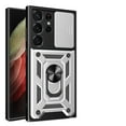 thumbnail image 1 of JTCASES for Samsung Galaxy S21 Ultra Case with Sliding Lens Window Magnetic Car Mount Rotating Kickstand Hybird 3-layer Non-slipping Military-grade Protection Shell, Silver, 1 of 9