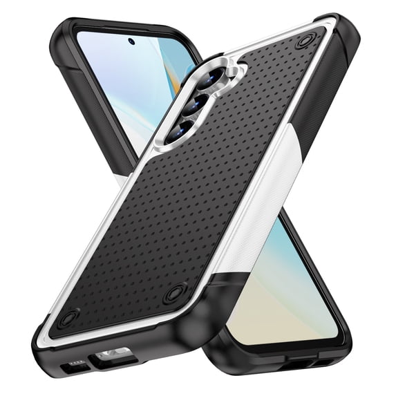 JTCASES for Samsung Galaxy S22 Plus Case, Hybird PC TPU Anti-slip, Shockproof Bumper, Military Drop Resistant, Rugged Heacy Duty Full Body Protective Shell for S22 Plus, Slim Fit for Girls Men, White
