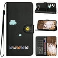 thumbnail image 1 of JTCASES for Samsung Galaxy S22 Plus Wallet Case, Lovely Cat Pattern PU Leather Shockproof TPU with Card Slots Cash Pocket Magnetic Closure Removeable Wrisr Strap Stand for S22 Plus, Black, 1 of 8