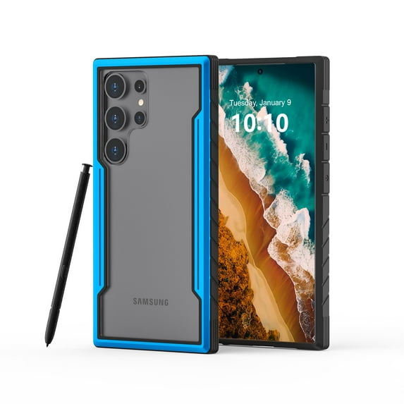 JTCASES for Samsung Galaxy S22 Ultra Case 6.8" 5G Phone 2022, Military Grade Shockproof Impact Resistant Corners Wireless Charging Non-Slip Grip Cover, Blue