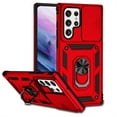 thumbnail image 1 of JTCASES for Samsung Galaxy S22 Ultra Case, Heavy Duty Protection Magnetic Car Mount Rotating Stand [Slide Camera Window] Rugged Shockproof Anti-fall Shell for Samsung Galaxy S22 Ultra, Red, 1 of 8
