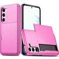 thumbnail image 1 of JTCASES for Samsung Galaxy S23 Case with Hidden Card Slot[Up to 2] Shockproof Silicone Bumper Rugged Cover Drop Resistant Slim Hybird for Samsung Galaxy S23 Anti-scratch, Pink, 1 of 10