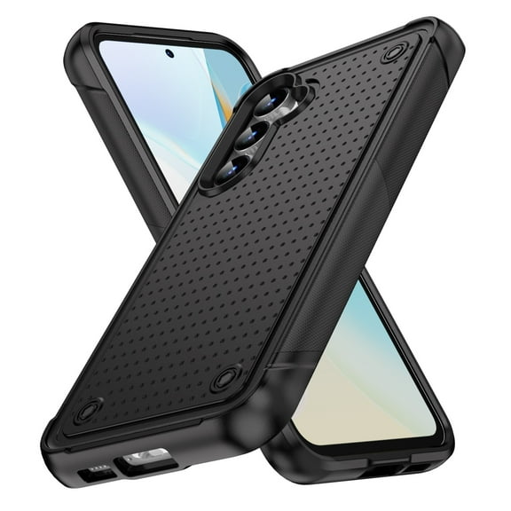 JTCASES for Samsung Galaxy S23 Case, Hybird PC TPU Anti-slip, Shockproof  Bumper, Military Drop Resistant, Rugged Heacy Duty Full Body Protective Shell for S23, Slim Fit for Girls Men, Black