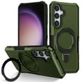 thumbnail image 1 of JTCASES for Samsung Galaxy S23 Case, Lens Protective Frame Foldable Rotating Bracket 2-layer Anti-fall Shockproof Anti-scratch Rugged Shell for Samsung Galaxy S23, Darkgreen, 1 of 9