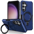 thumbnail image 1 of JTCASES for Samsung Galaxy S23 Case, Lens Protective Frame Foldable Rotating Bracket 2-layer Anti-fall Shockproof Anti-scratch Rugged Shell for Samsung Galaxy S23, Royalblue, 1 of 9