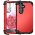 thumbnail image 1 of JTCASES for Samsung Galaxy S23 FE Case, Drop Resistant Corners, Wireless Charging, Heavy Duty Shockproof Hybrid Hard PC Bumper, Camera Protection, Skin-feel Anti-scratch Tough Cover,  Red, 1 of 7
