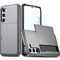 thumbnail image 1 of JTCASES for Samsung Galaxy S23 FE Case with Hidden Card Slot[Up to 2] Shockproof Silicone Bumper Rugged Cover Drop Resistant Slim Hybird for Samsung Galaxy S23 FE Anti-scratch, Gray, 1 of 10
